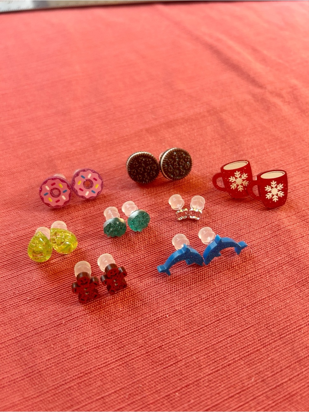 Kids Colorful Novelty Stud Earring Set